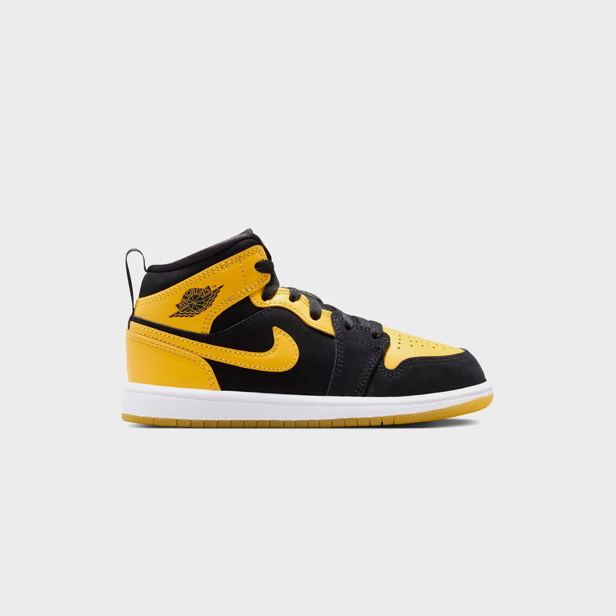 Nike Air Jordan 1 Mid Se - Black / White / Varsity Maize | Kith Black / White / Varsity Maize