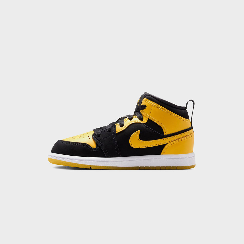 Nike Air Jordan 1 Mid Se - Black / White / Varsity Maize | Kith Black / White / Varsity Maize