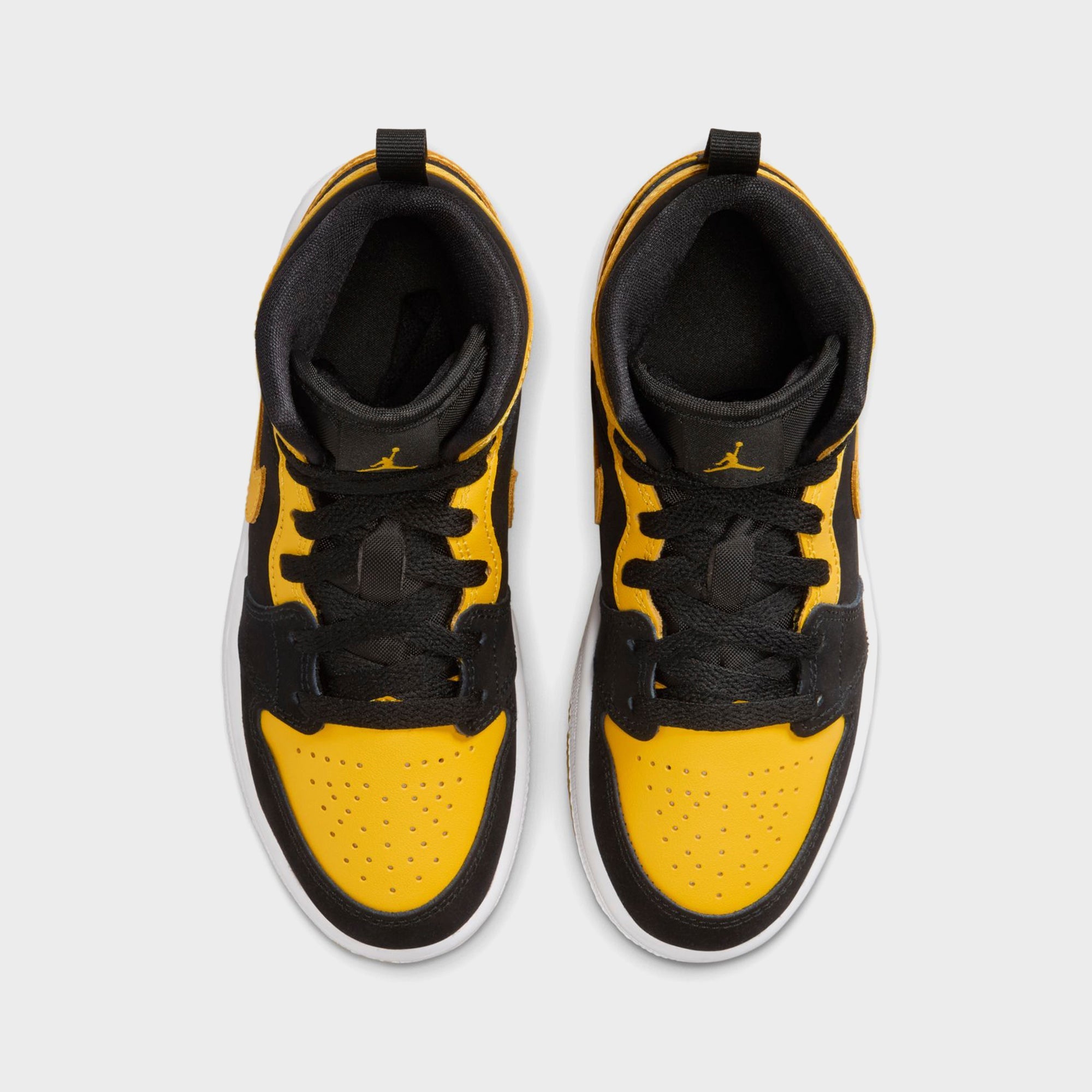 Nike Air Jordan 1 Mid Se - Black / White / Varsity Maize | Kith Black / White / Varsity Maize