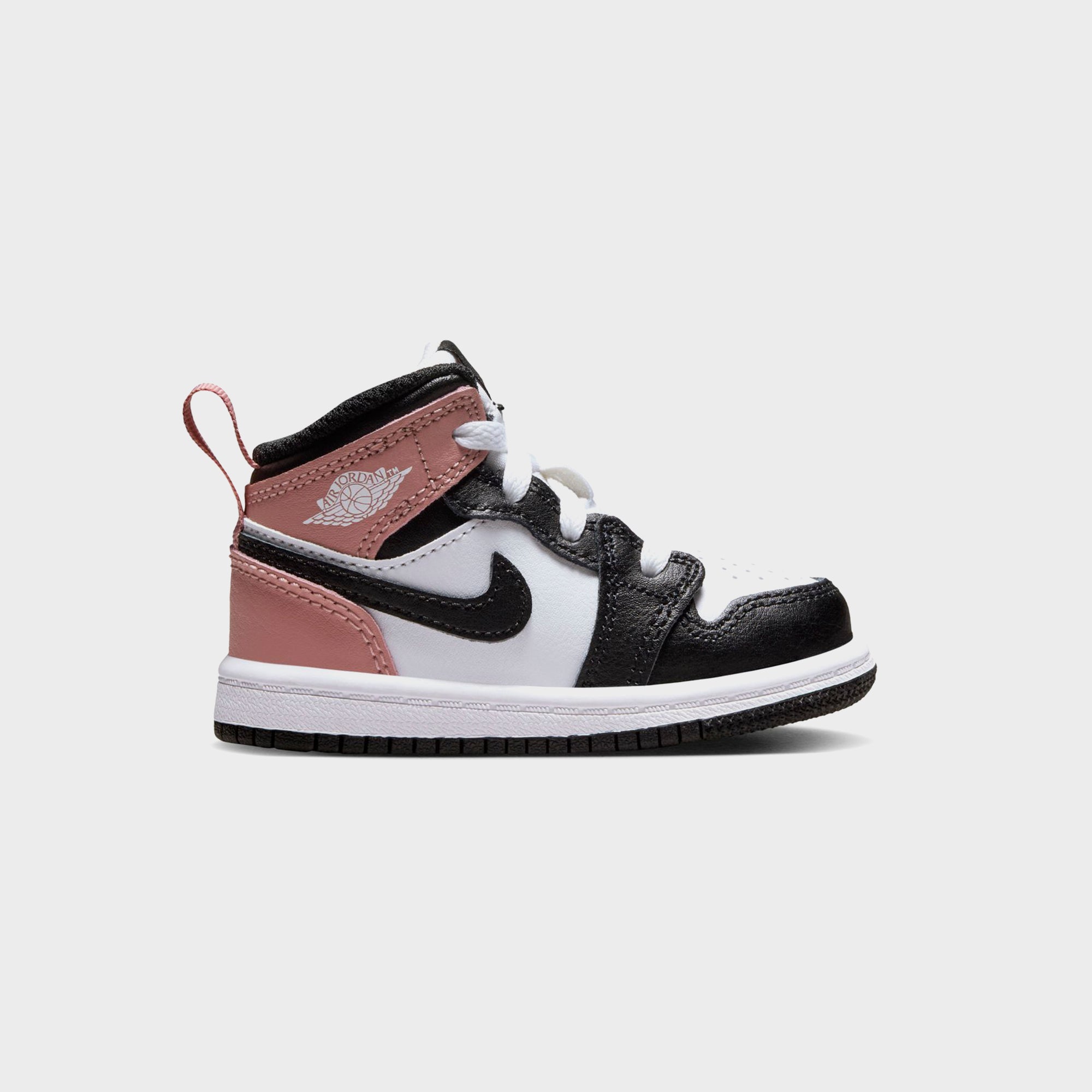 Nike TD Air Jordan 1 Mid - White / Black / Rust Pink | Kith White / Black / Rust Pink