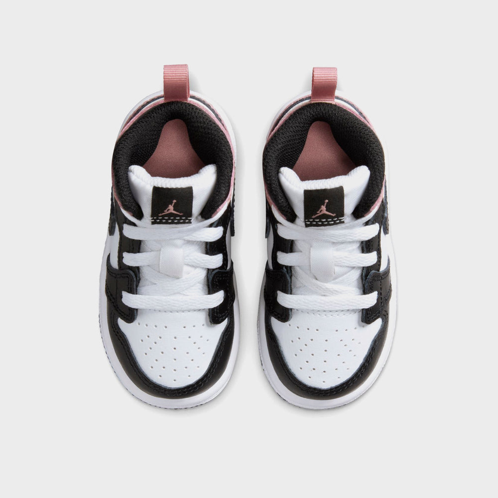 Nike TD Air Jordan 1 Mid - White / Black / Rust Pink | Kith White / Black / Rust Pink