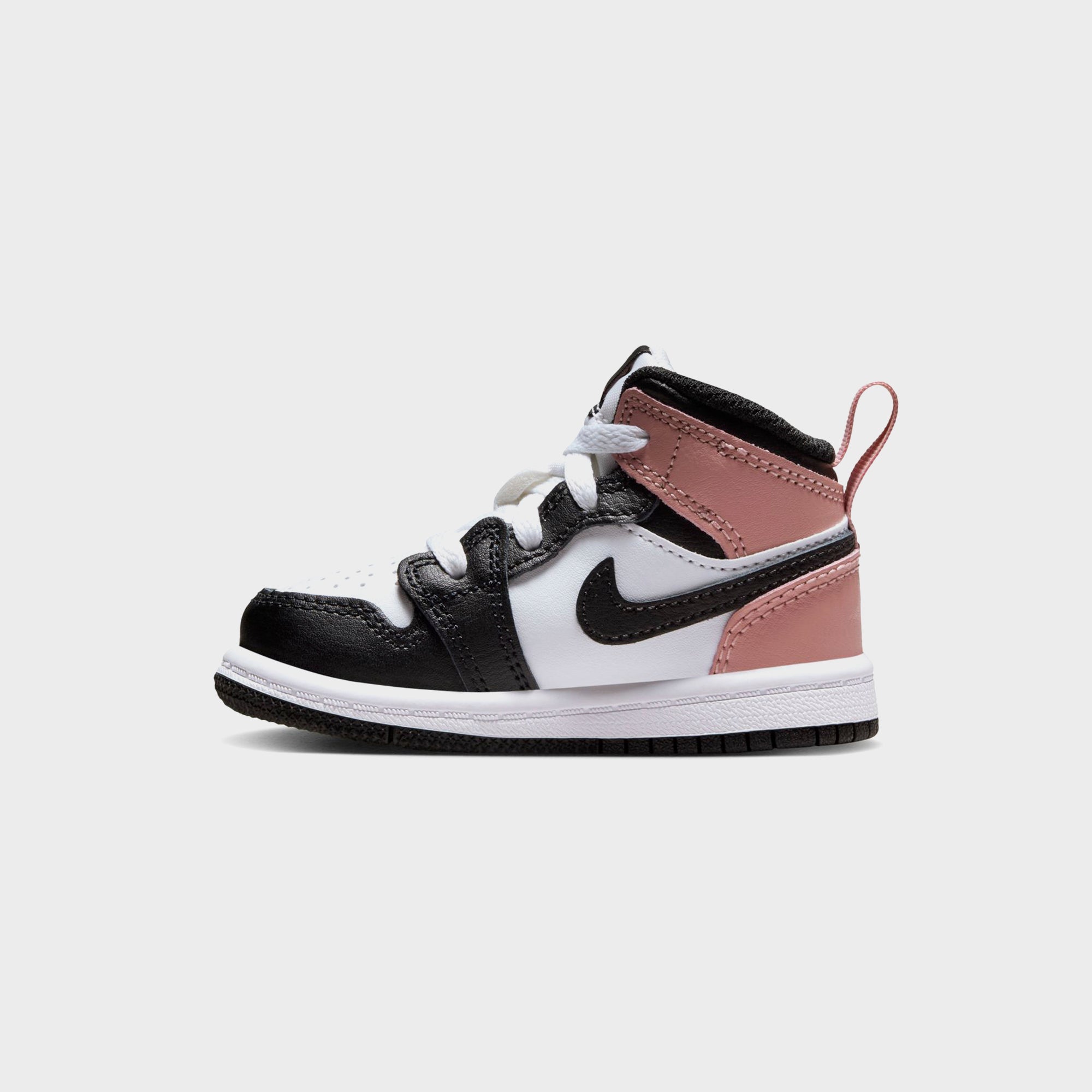 Nike TD Air Jordan 1 Mid - White / Black / Rust Pink | Kith White / Black / Rust Pink