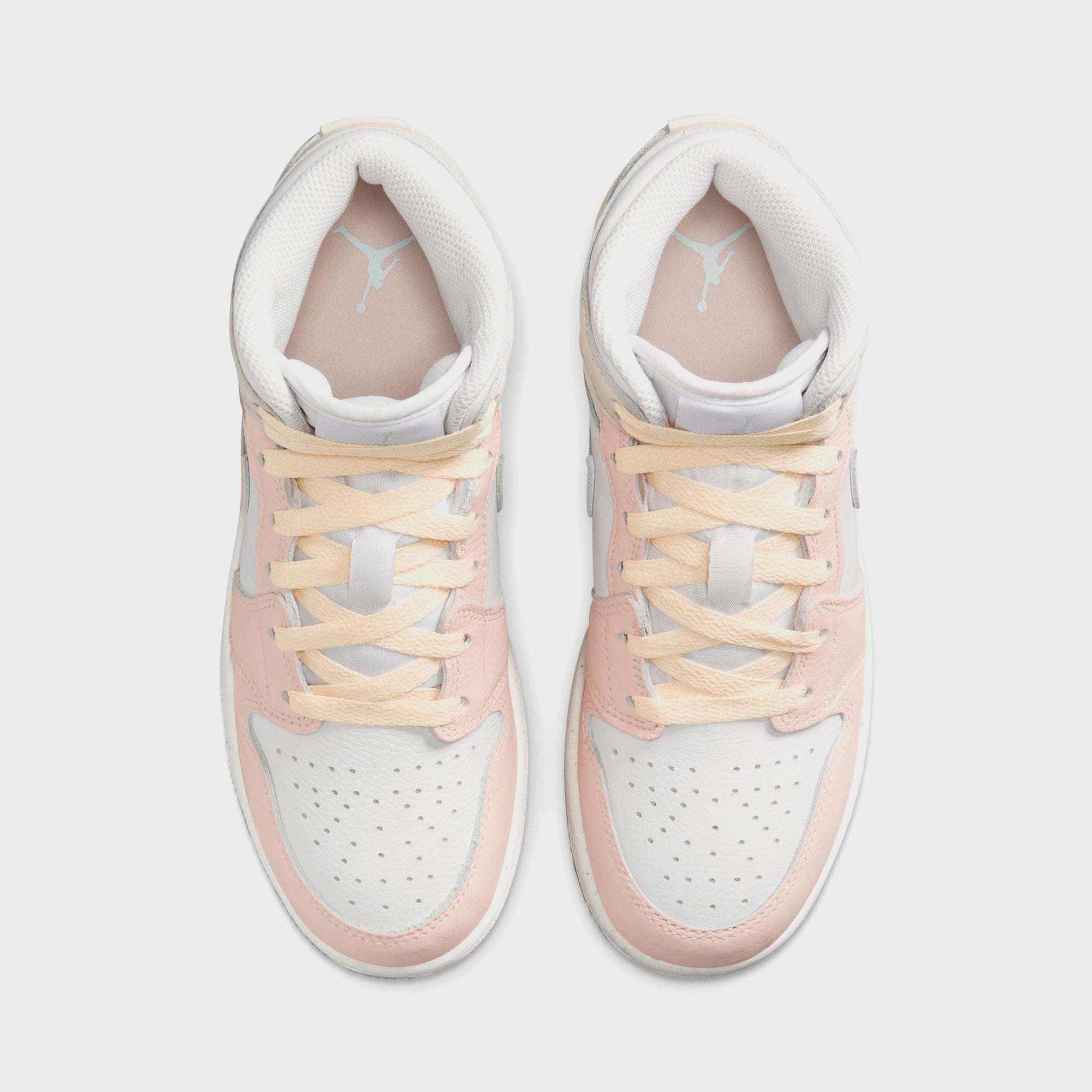 Nike GS Air Jordan 1 Mid - Sail / Sea Glass / Glacier Blue / Guava Ice | Kith Sail / Sea Glass / Glacier Blue / Guava Ice