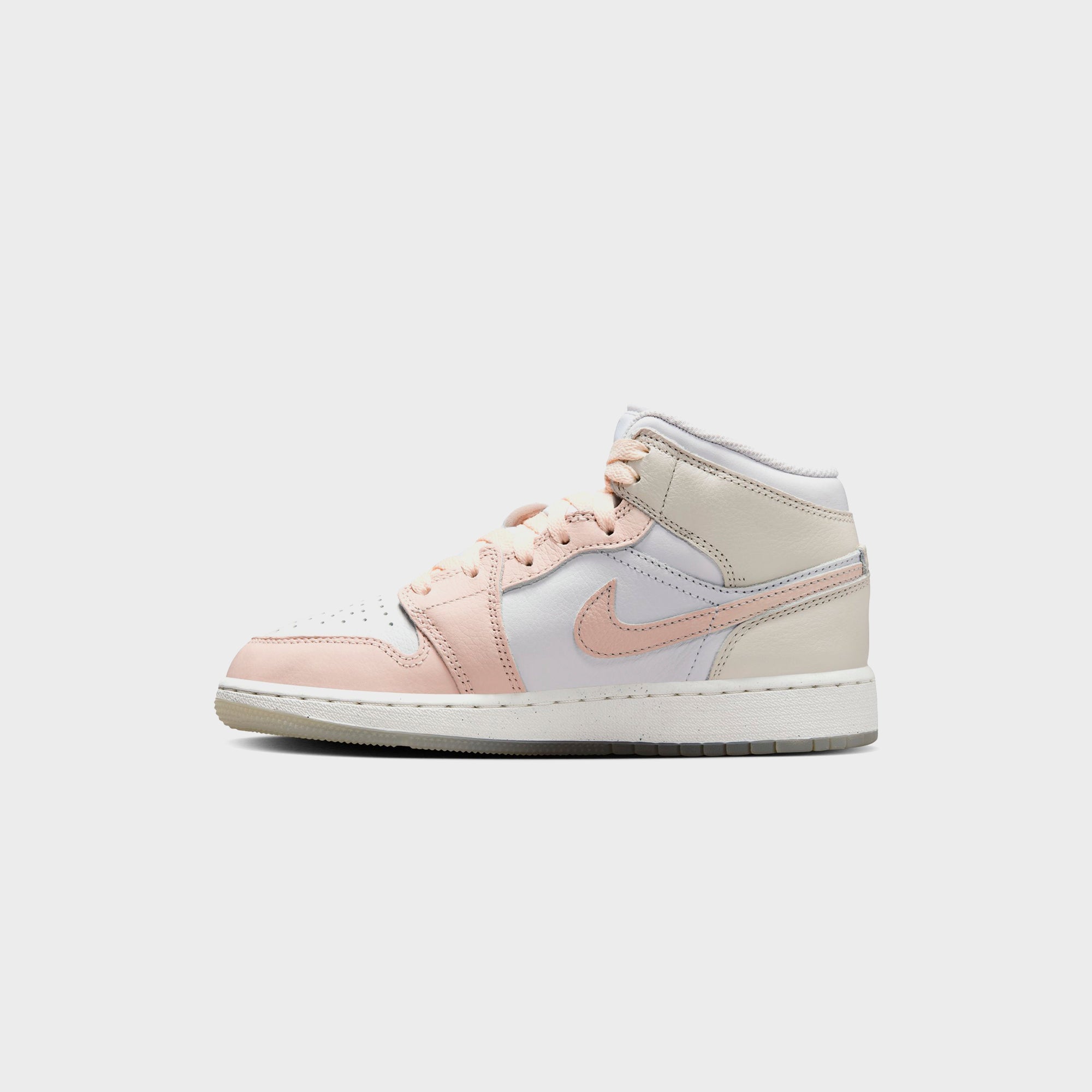 Nike GS Air Jordan 1 Mid - Sail / Sea Glass / Glacier Blue / Guava Ice | Kith Sail / Sea Glass / Glacier Blue / Guava Ice