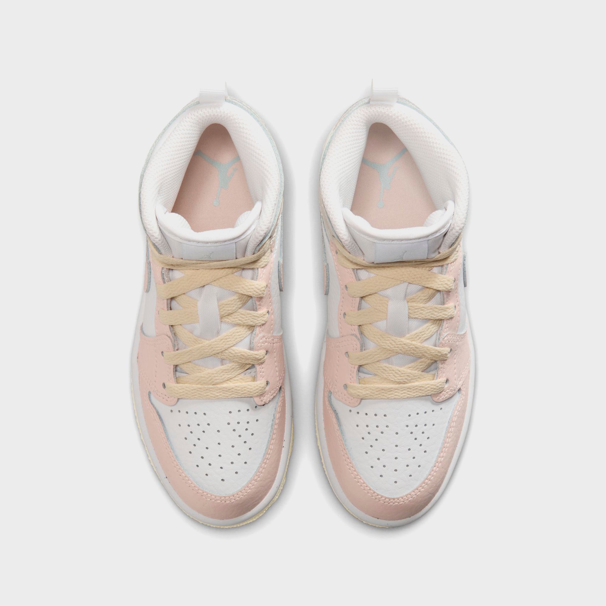 Nike PS Jordan 1 Mid - Sail / Sea Glass / Glacier Blue / Guava Ice | Kith Sail / Sea Glass / Glacier Blue / Guava Ice