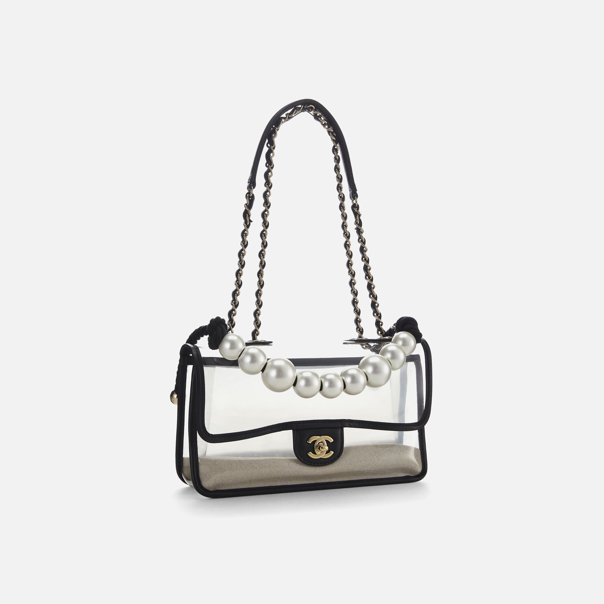 WGACA Chanel Sand By The Sea Flap Medium - Black Vinyl | Kith Black Vinyl