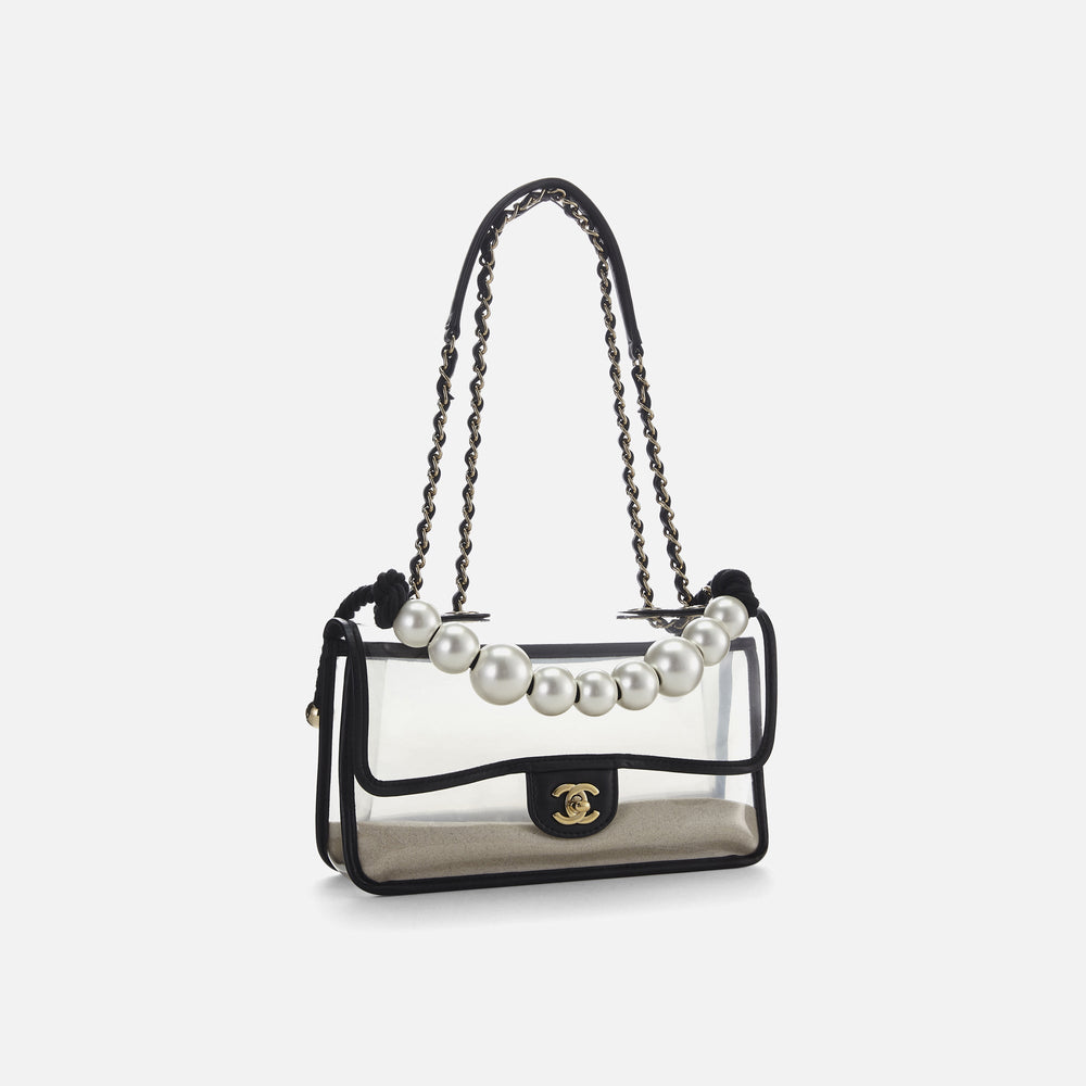 WGACA Chanel Sand By The Sea Flap Medium - Black Vinyl | Kith Black Vinyl