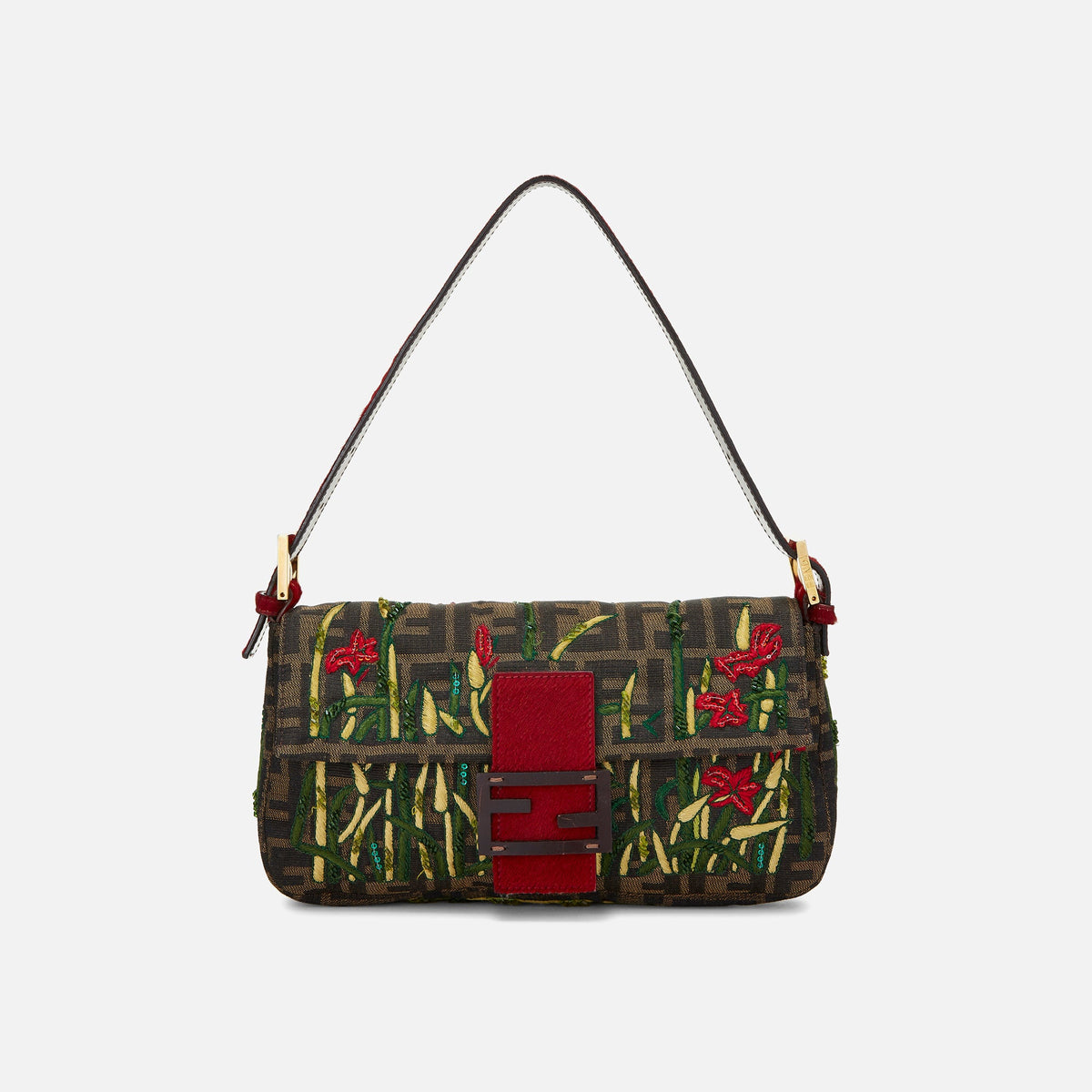 WGACA Fendi Embroidered Baguette - Red | Kith Red
