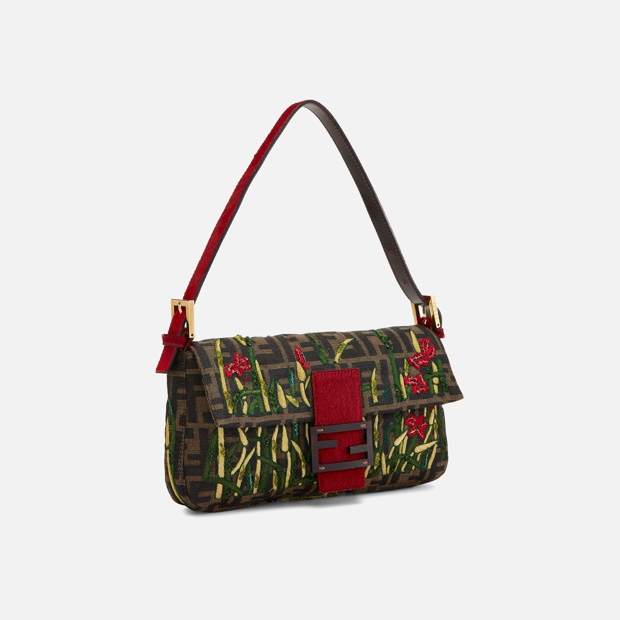 WGACA Fendi Embroidered Baguette - Red | Kith Red