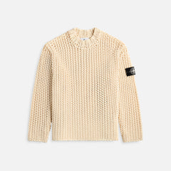 Stone Island Chain Stitch UV Reactive Sweater Cherry - Beige | Kith Beige