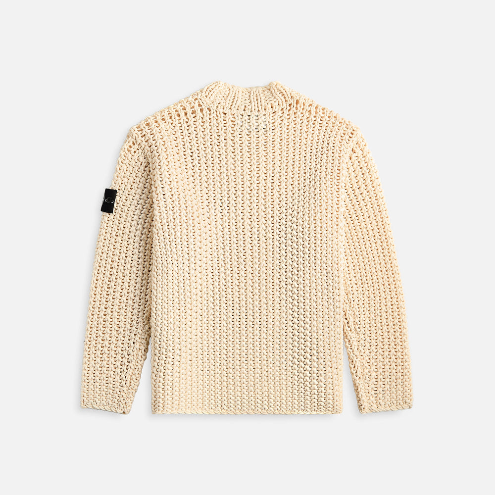 Stone Island Chain Stitch UV Reactive Sweater Cherry - Beige | Kith Beige