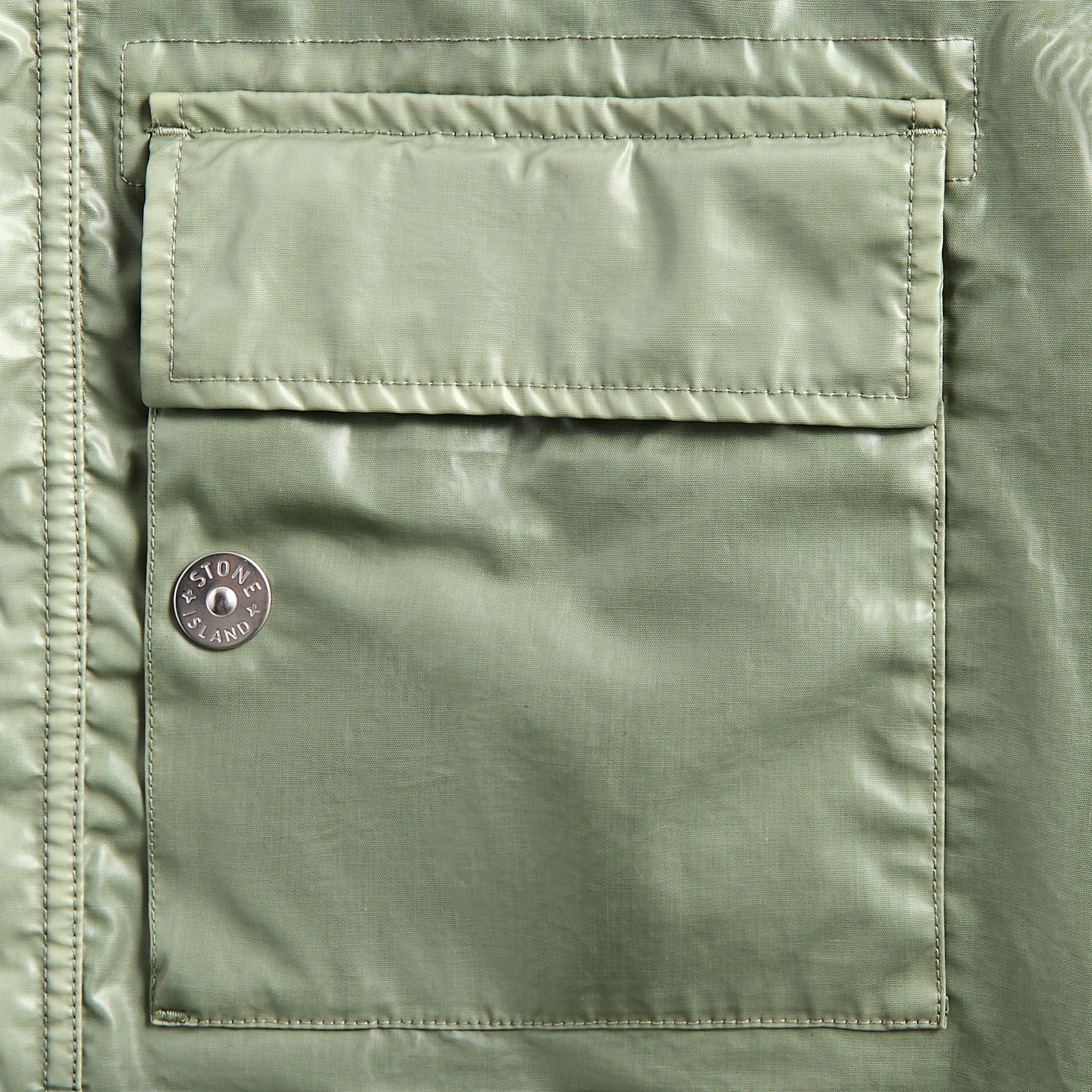 Stone Island Mussola Gommata-Tc Garment Dyed Jacket - Sage | Kith Sage