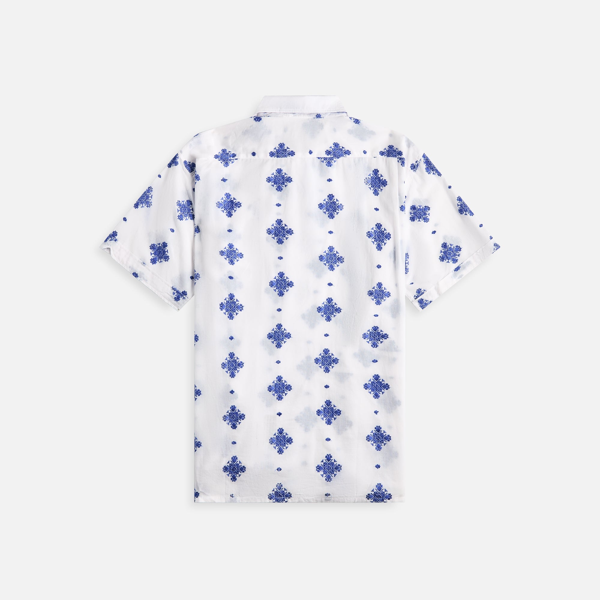 Engineered Garments Camp Shirt - White CP Crest Embroidery Sheeting | Kith White CP Crest Embroidery Sheeting