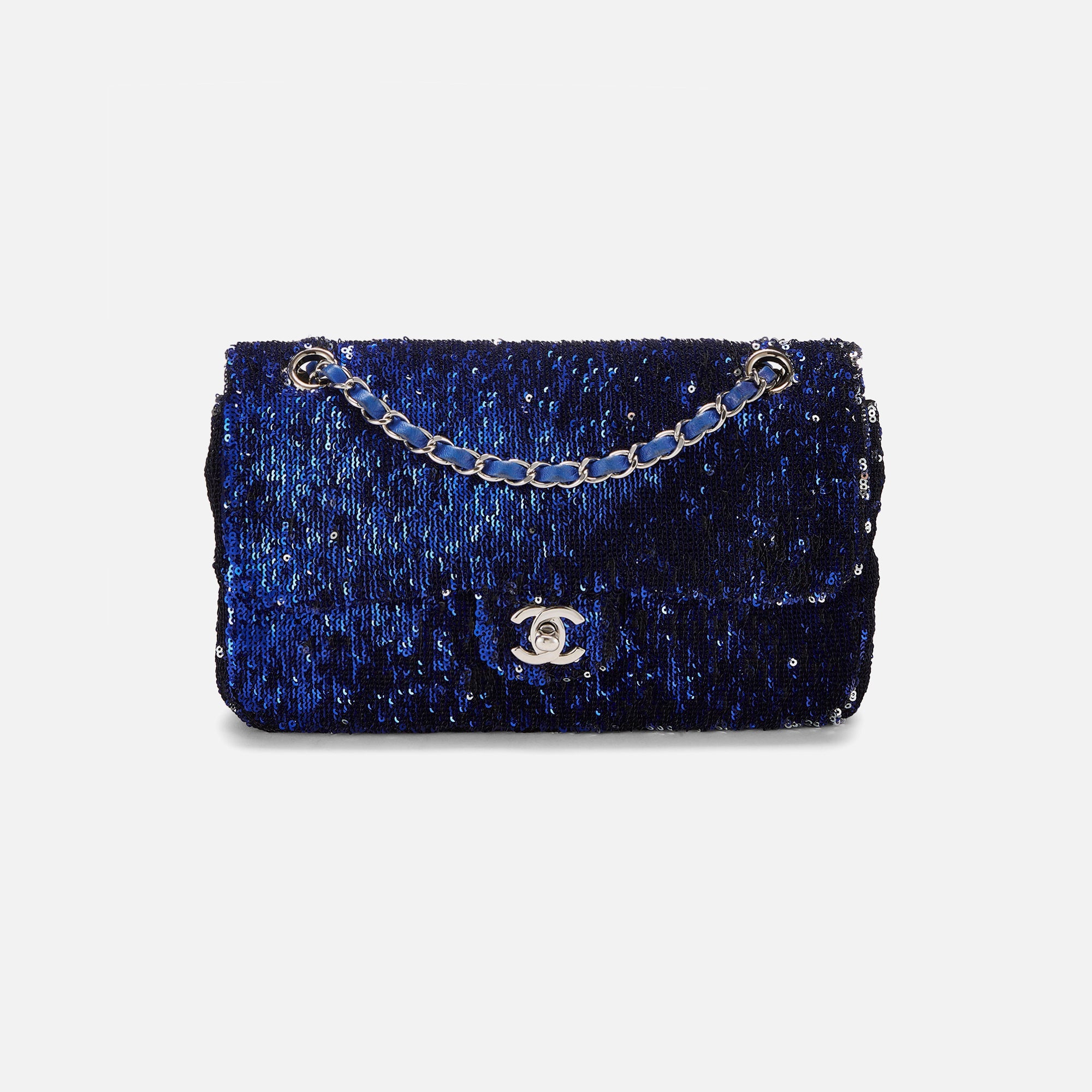 WGACA Chanel Sequin Half Flap 10" - Blue | Kith Blue