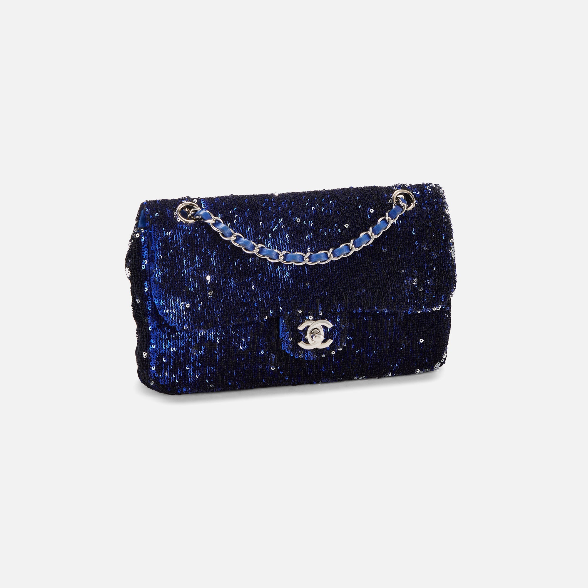 WGACA Chanel Sequin Half Flap 10" - Blue | Kith Blue