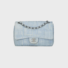 WGACA Chanel Blue Denim Perfume Half Flap Jumbo Bag - Blue Denim | Kith Blue Denim