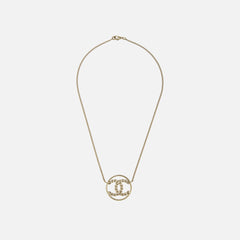 WGACA Chanel Gold Crystal CC In Circle Necklace - Gold / Crystal | Kith Gold / Crystal