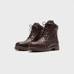 Timberland Woven 6-Inch Lace Up Full Grain Boot - Dark Brown | Kith Dark Brown