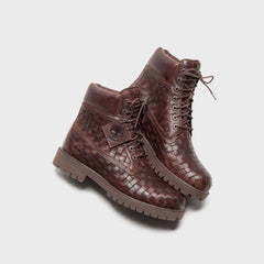 Timberland Woven 6-Inch Lace Up Full Grain Boot - Dark Brown | Kith Dark Brown