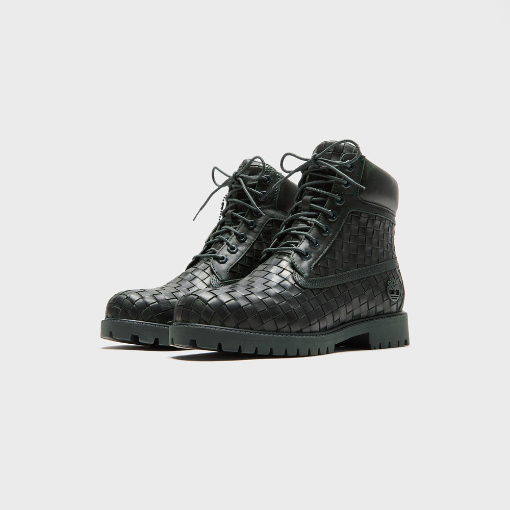 Timberland Woven 6-Inch Lace Up Full Grain Boot - Dark Green | Kith Dark Green