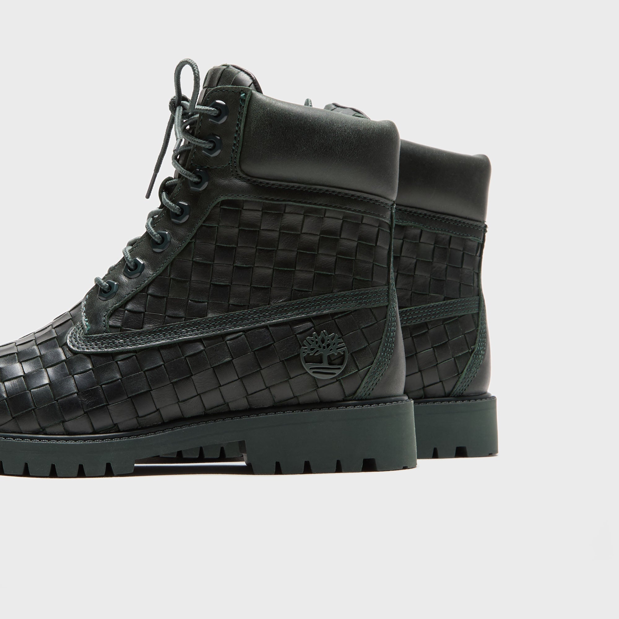 Timberland Woven 6-Inch Lace Up Full Grain Boot - Dark Green | Kith Dark Green