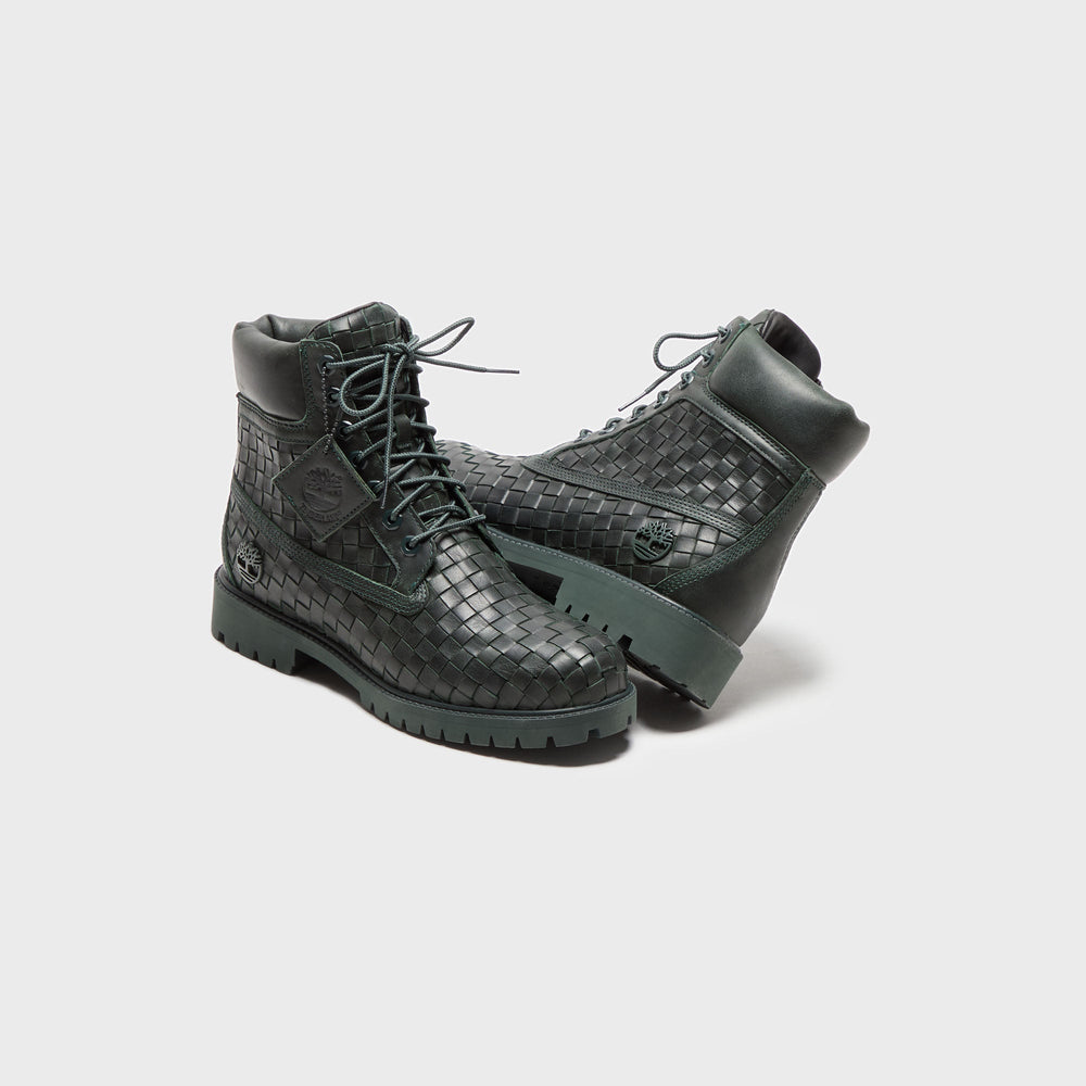 Timberland Woven 6-Inch Lace Up Full Grain Boot - Dark Green | Kith Dark Green