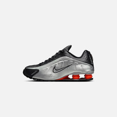 Nike Shox R4 - Metallic Silver / Black / Picante Red / Metallic Silver | Kith Metallic Silver / Black / Picante Red / Metallic Silver