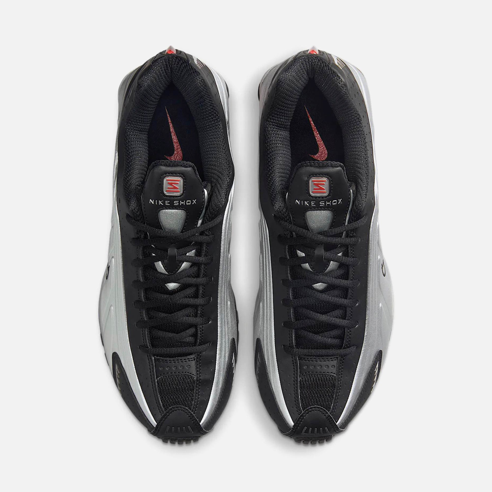 Nike Shox R4 - Metallic Silver / Black / Picante Red / Metallic Silver | Kith Metallic Silver / Black / Picante Red / Metallic Silver