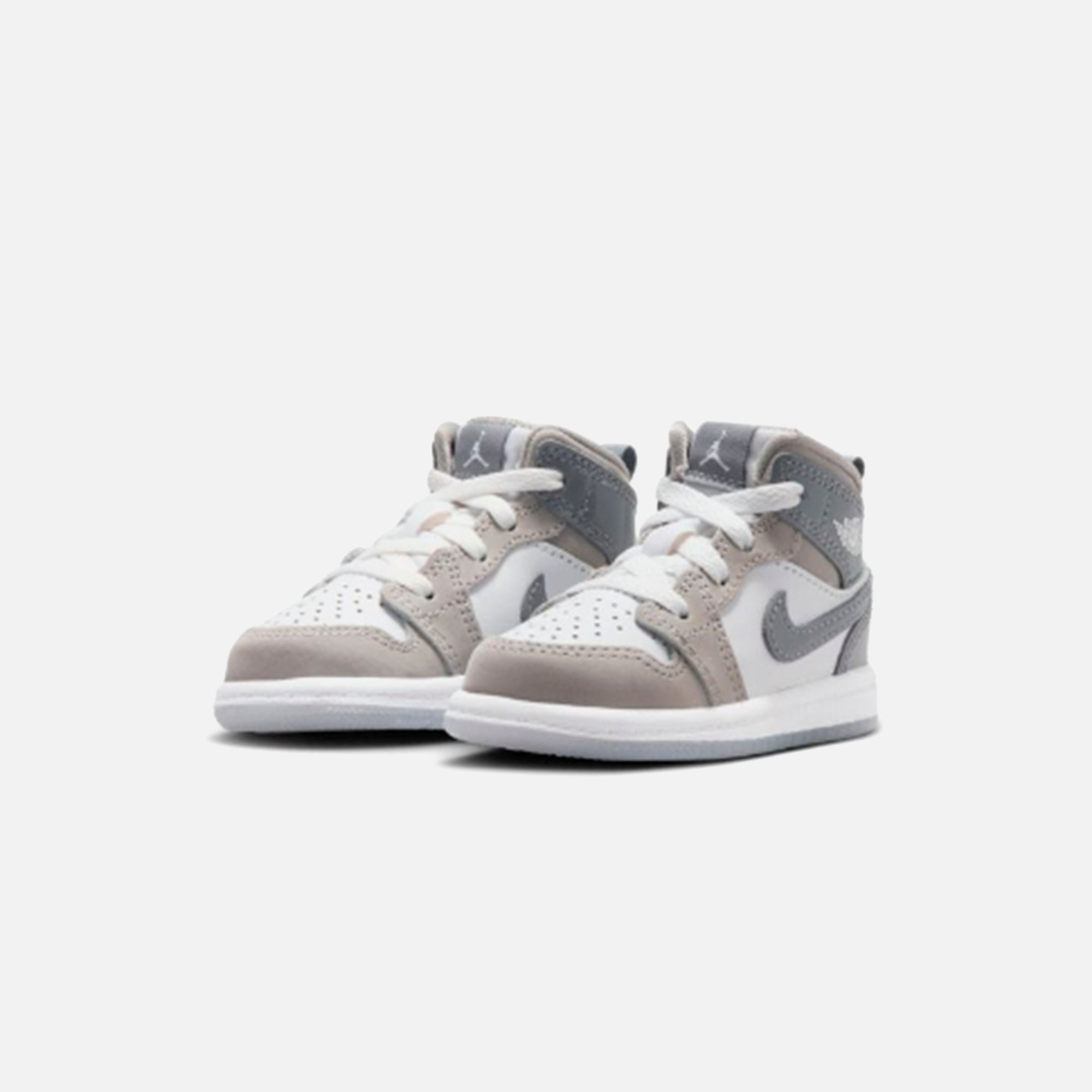 Jordan TD Air Jordan 1 Mid SE - White / Cool Grey / Med Grey | Kith White / Cool Grey / Med Grey