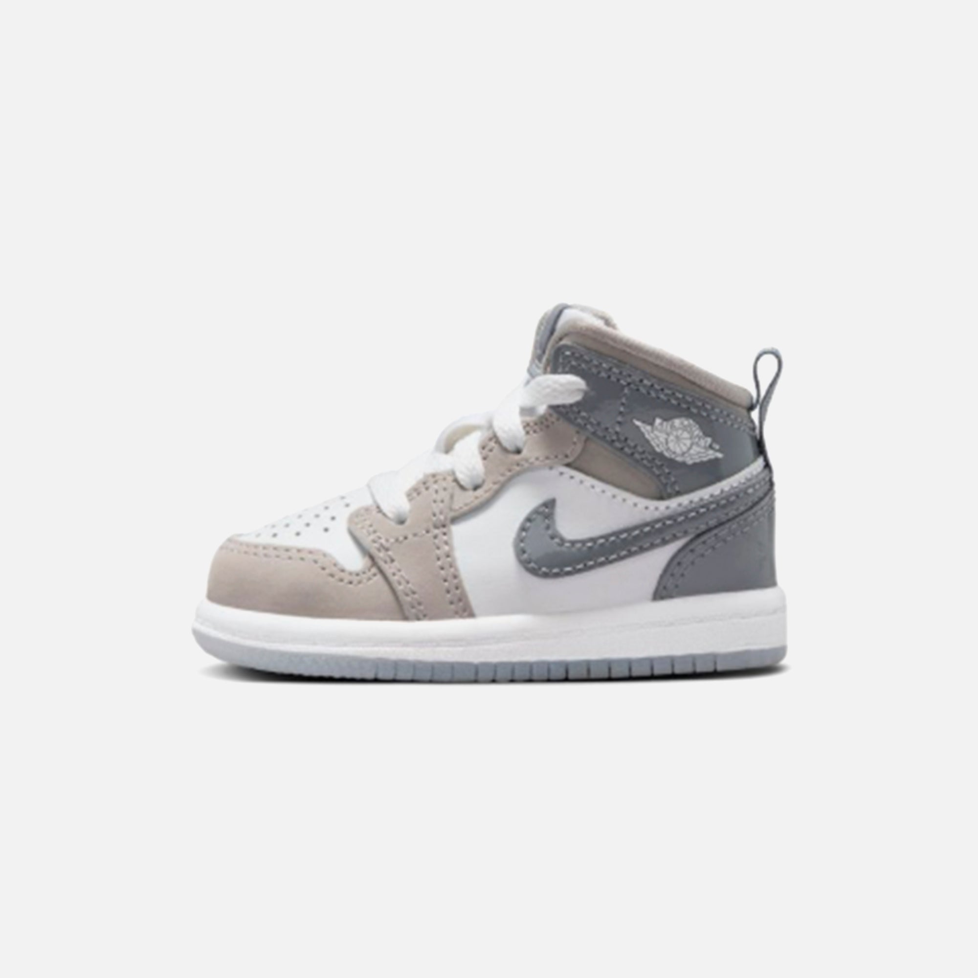 Jordan TD Air Jordan 1 Mid SE - White / Cool Grey / Med Grey | Kith White / Cool Grey / Med Grey