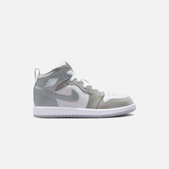 Jordan PS Air Jordan 1 Mid SE - White / Cool Grey / Med Grey | Kith White / Cool Grey / Med Grey