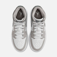 Jordan GS Air Jordan 1 Mid SE - White / Cool Grey / Med Grey | Kith White / Cool Grey / Med Grey