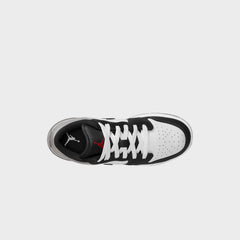 Air Jordan GS 1 Low Se Uni - White / Black / Matte Silver / Fire Red | Kith White / Black / Matte Silver / Fire Red