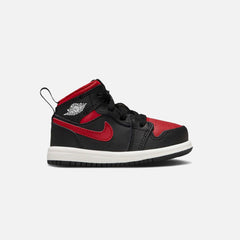Jordan TD Air Jordan 1 Mid - Black / Varsity Red / Summit White | Kith Black / Varsity Red / Summit White