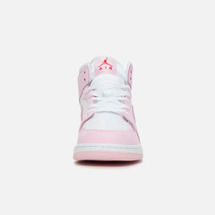 Jordan GS Air Jordan 1 Mid - Pink Foam / White / Fire Red | Kith Pink Foam / White / Fire Red