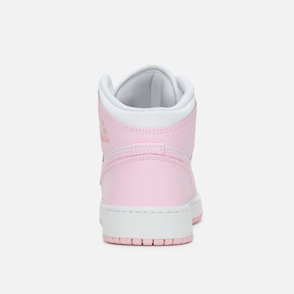 Jordan GS Air Jordan 1 Mid - Pink Foam / White / Fire Red | Kith Pink Foam / White / Fire Red