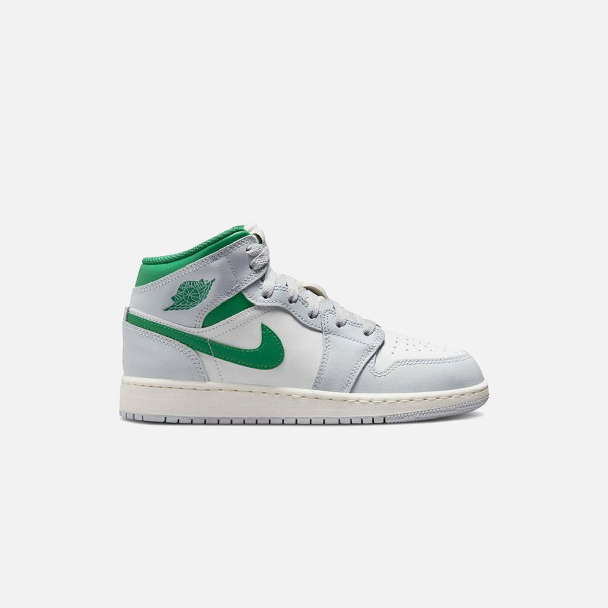 Jordan GS Air Jordan 1 Mid - Summit White /Pine Green / Pure Platinum | Kith Summit White /Pine Green / Pure Platinum / Sail