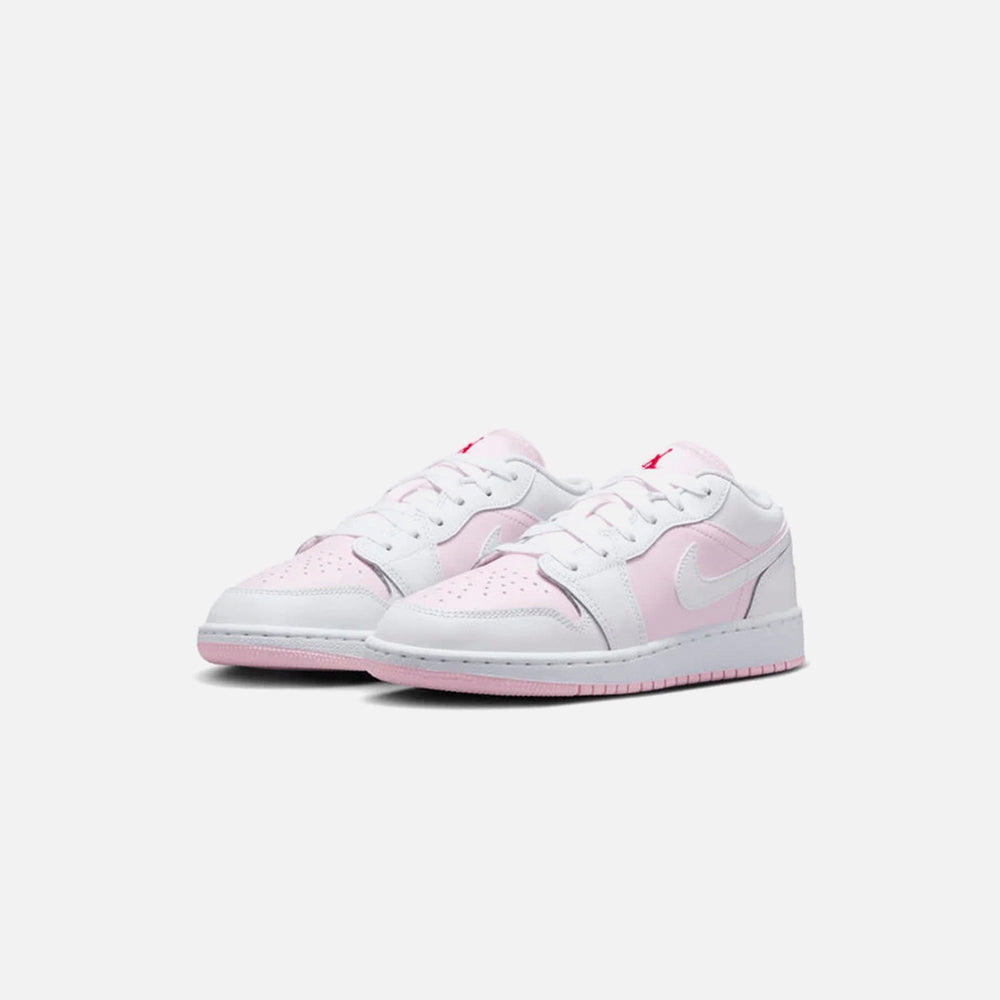 Jordan GS Air Jordan 1 Low - Pink Foam / White / Fire Red | Kith Pink Foam / White / Fire Red
