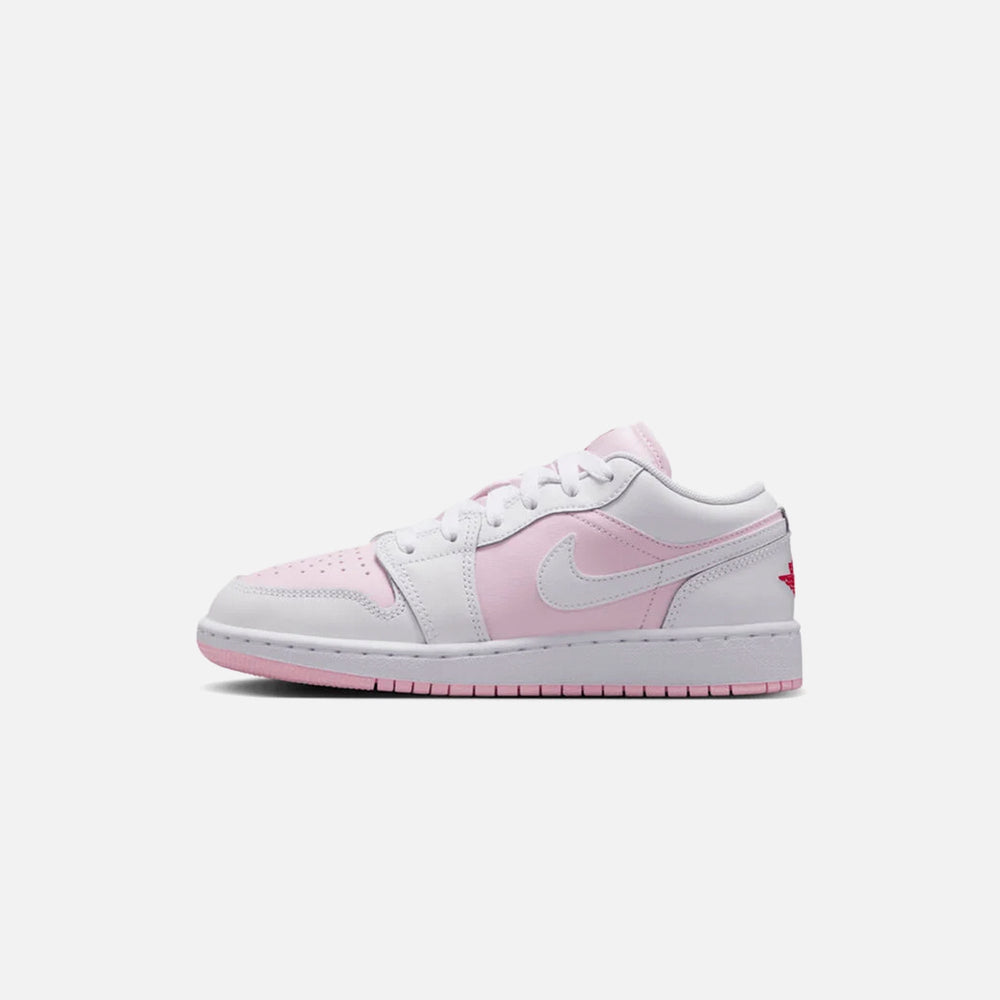 Jordan GS Air Jordan 1 Low - Pink Foam / White / Fire Red | Kith Pink Foam / White / Fire Red