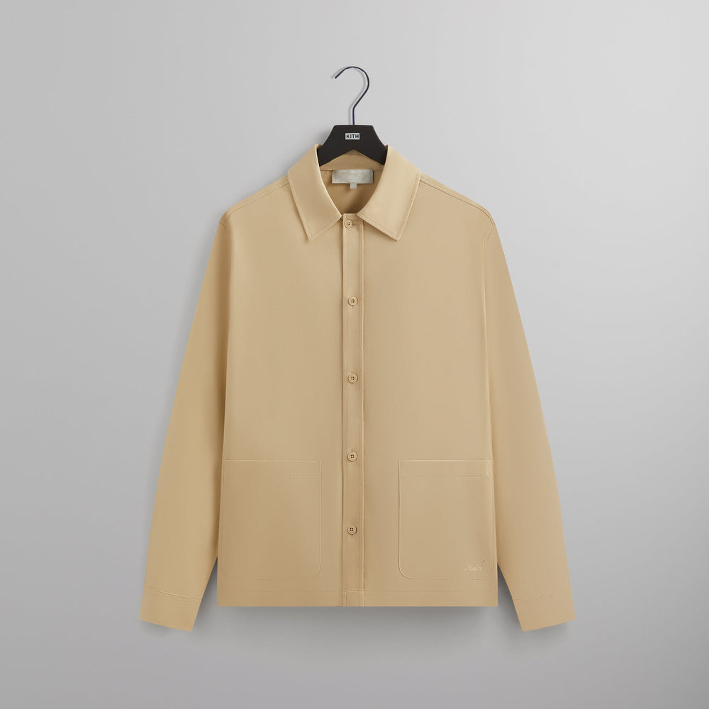 Kith Silk Cotton Long Sleeve Boxy Collar Overshirt - Arete | Kith Arete