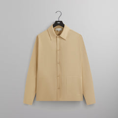 Kith Silk Cotton Long Sleeve Boxy Collar Overshirt - Arete | Kith Arete