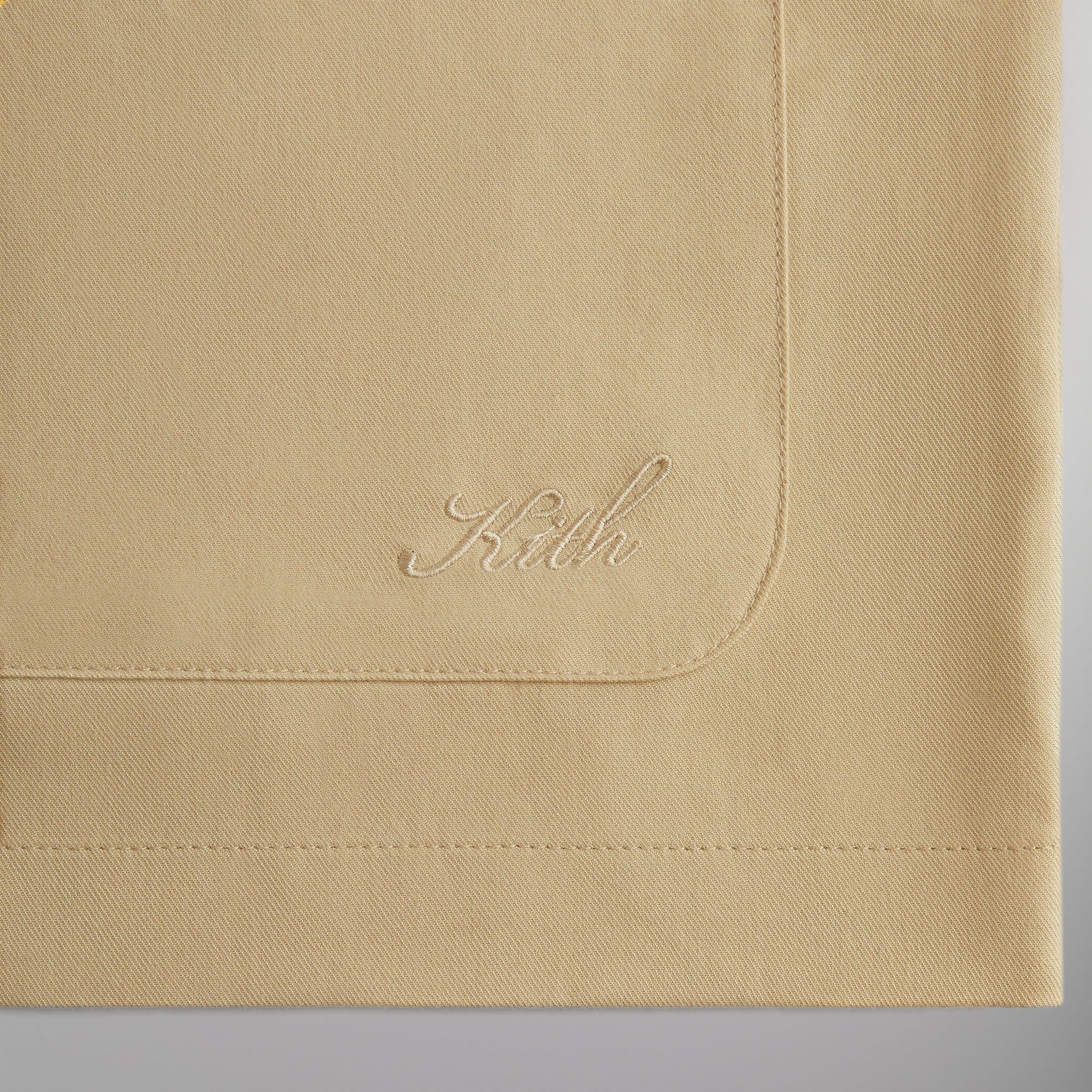 Kith Silk Cotton Long Sleeve Boxy Collar Overshirt - Arete | Kith Arete