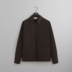 Kith Silk Cotton Long Sleeve Boxy Collar Overshirt - Incognito | Kith Incognito