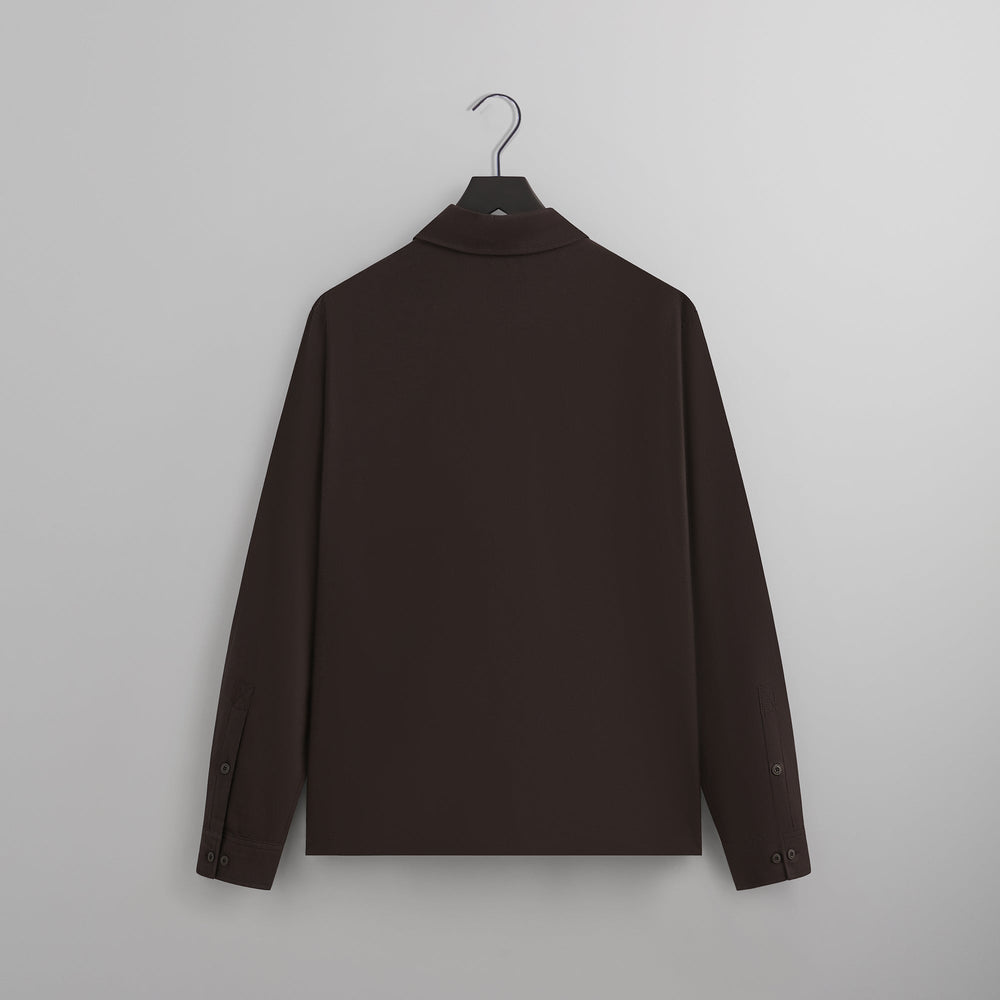 Kith Silk Cotton Long Sleeve Boxy Collar Overshirt - Incognito | Kith Incognito