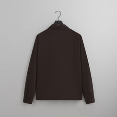 Kith Silk Cotton Long Sleeve Boxy Collar Overshirt - Incognito | Kith Incognito