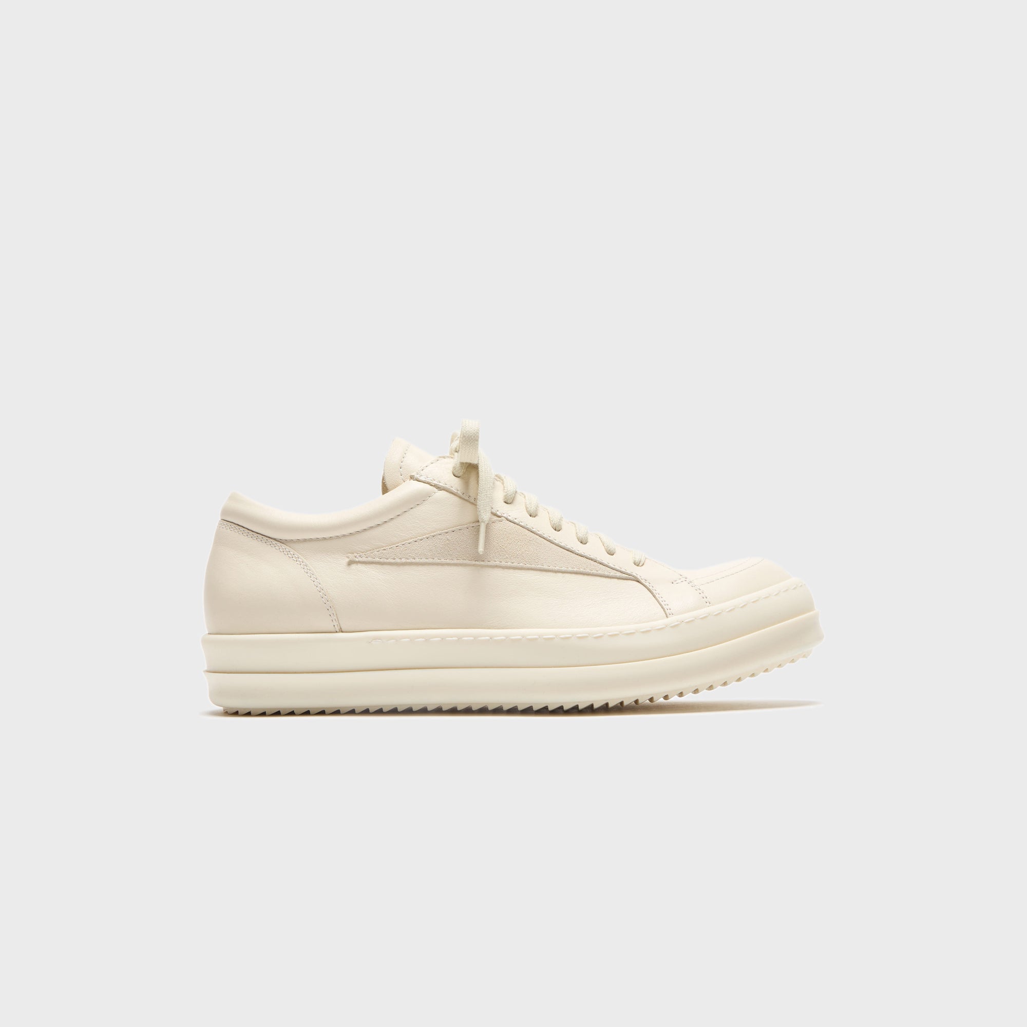 Rick Owens Vintage Sneaks - Scarpe In Pelle Milk / Milk / Milk | Kith Scarpe In Pelle Milk / Milk / Milk