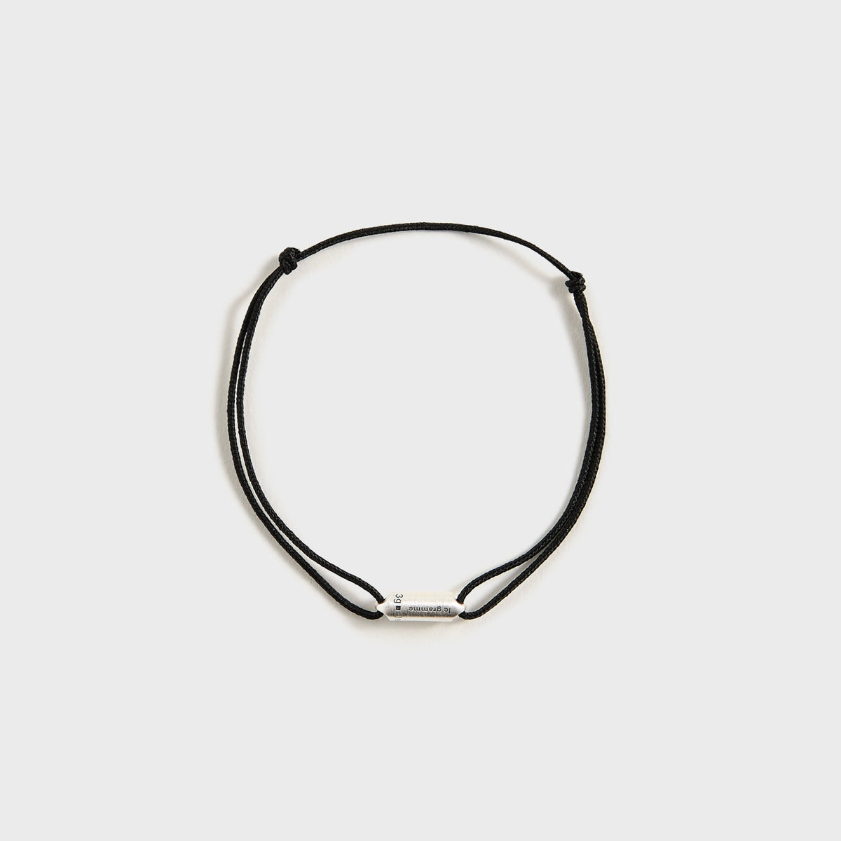Le Gramme 3g Brushed Sterling Silver Black Cord Bracelet Segment - Sil | Kith Silver / Black