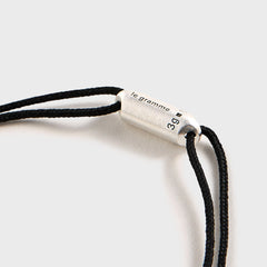 Le Gramme 3g Brushed Sterling Silver Black Cord Bracelet Segment - Sil | Kith Silver / Black