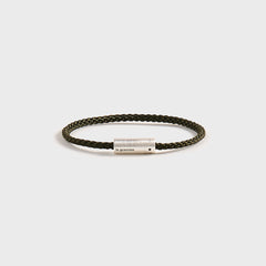 Le Gramme 7g Brushed Khaki Nato Cable Bracelet - Silver / Khaki | Kith Silver / Khaki