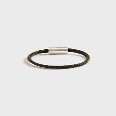 Le Gramme 7g Brushed Khaki Nato Cable Bracelet - Silver / Khaki | Kith Silver / Khaki